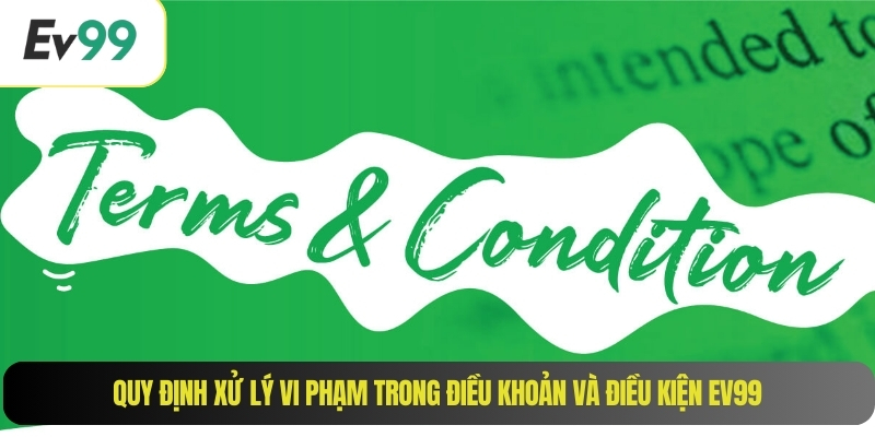 Quy định xử lý vi phạm trong điều khoản và điều kiện EV99